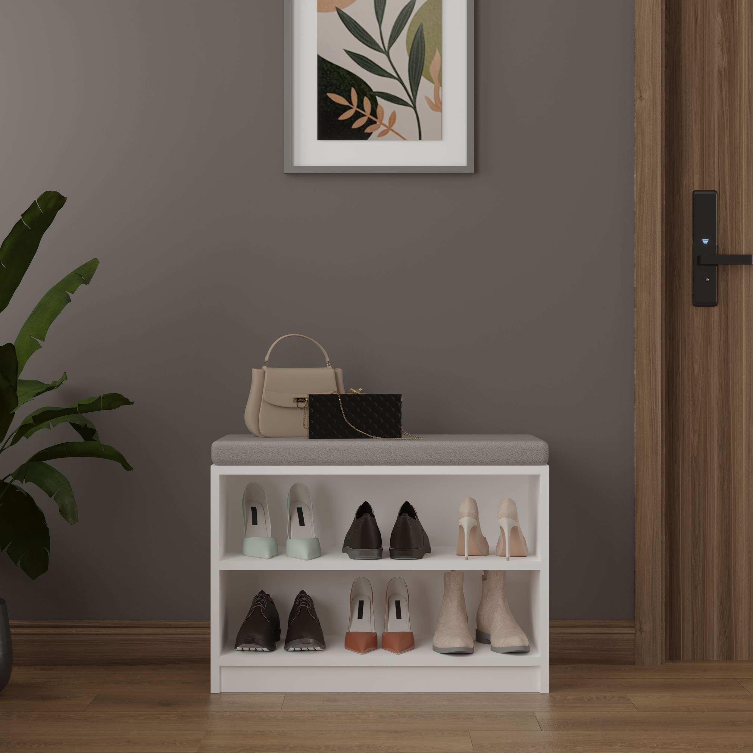 Pouff + Shoe Cabinet