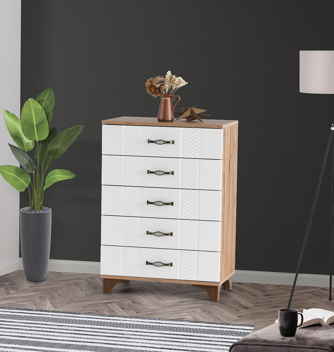 Tugce Drawers Atlantik White