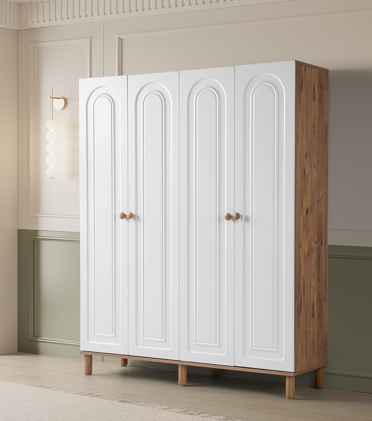 Zambak 4 Door Wardrobe