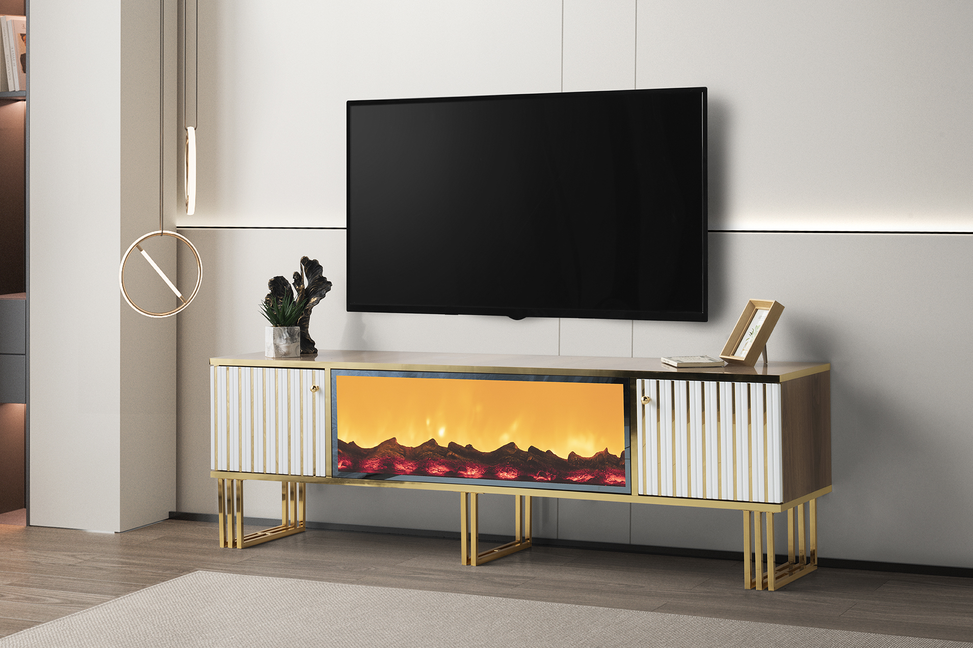 Deniz Gold Tv Stand