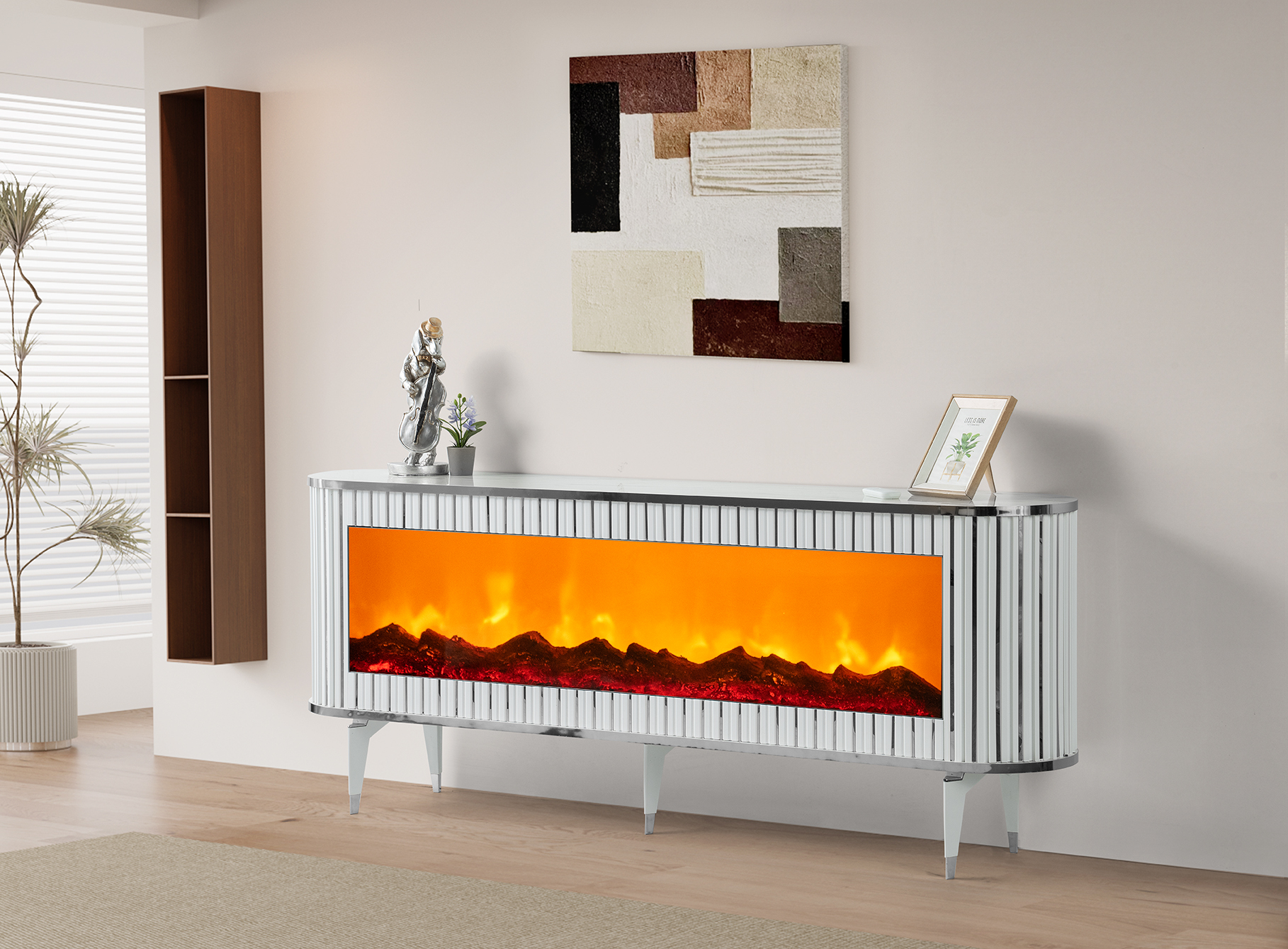 GAMZE CONSOL WHITE SILVER