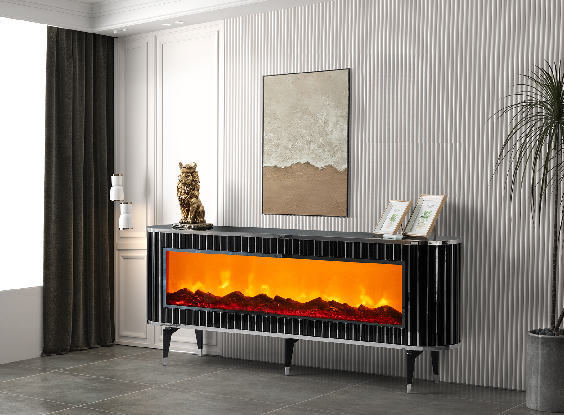 GAMZE CONSOL BLACK SILVER