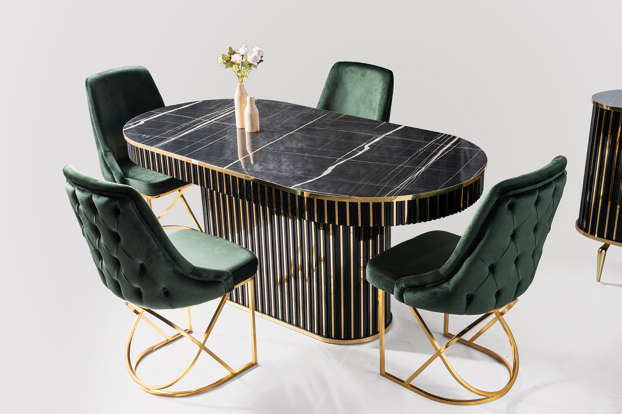 Nehir Dining Mesa Gold Sonata