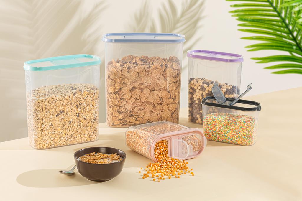 Elegant Dry Food Storage Box 1,4+ 2,0 +2,8 Lt. Set3 Pcs P