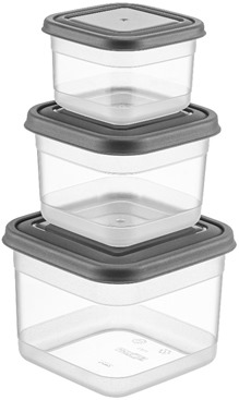 Rubby Square Storage Boxseti (250+500+ 1000) Ml.