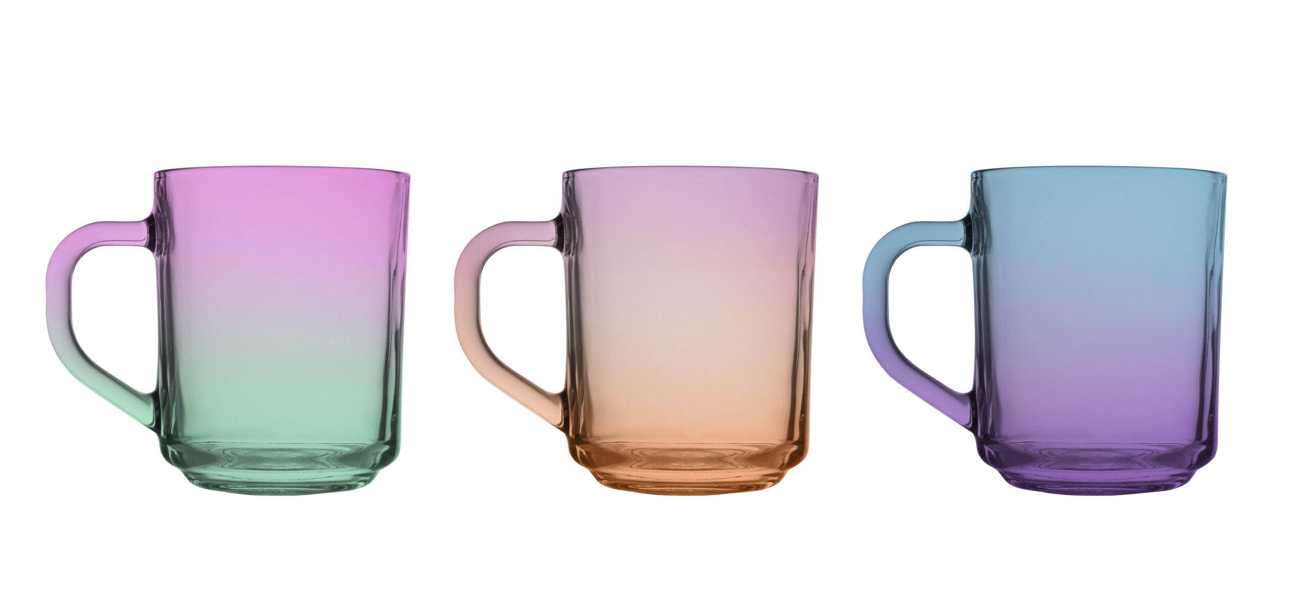 246 ml Double Coloured Mug Glass