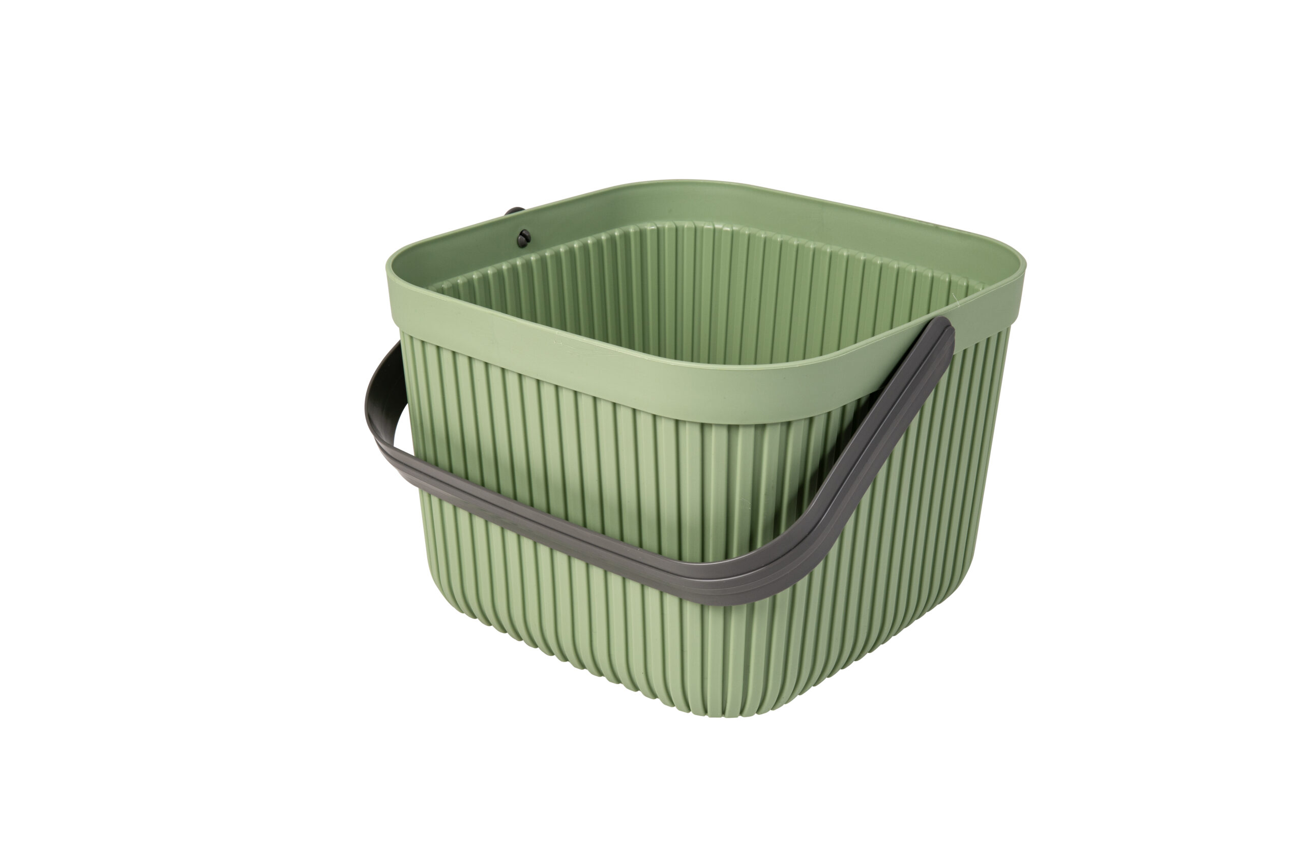 7 Lt Basket With Handle-Green