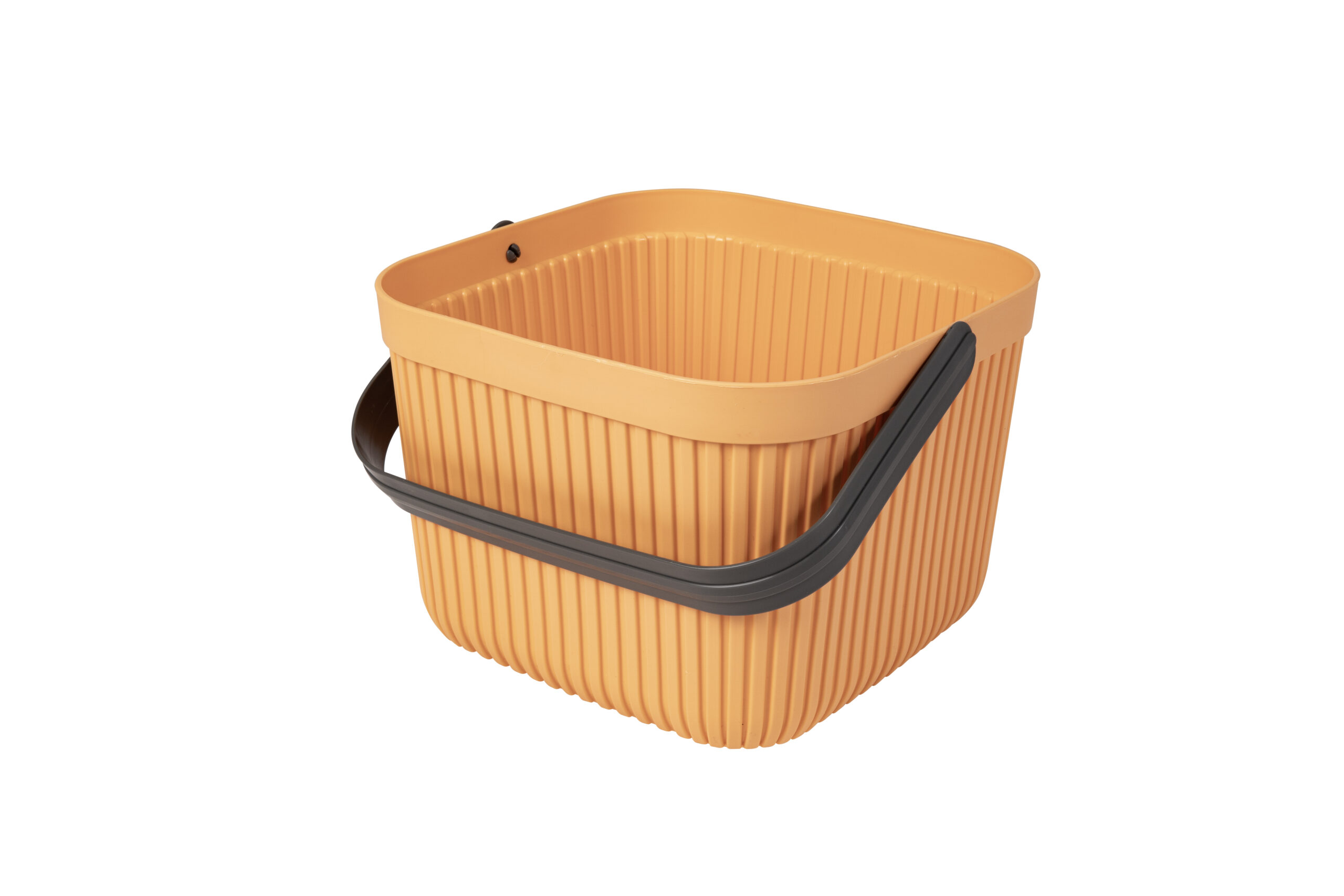 7 Lt Basket With Handle-Peach