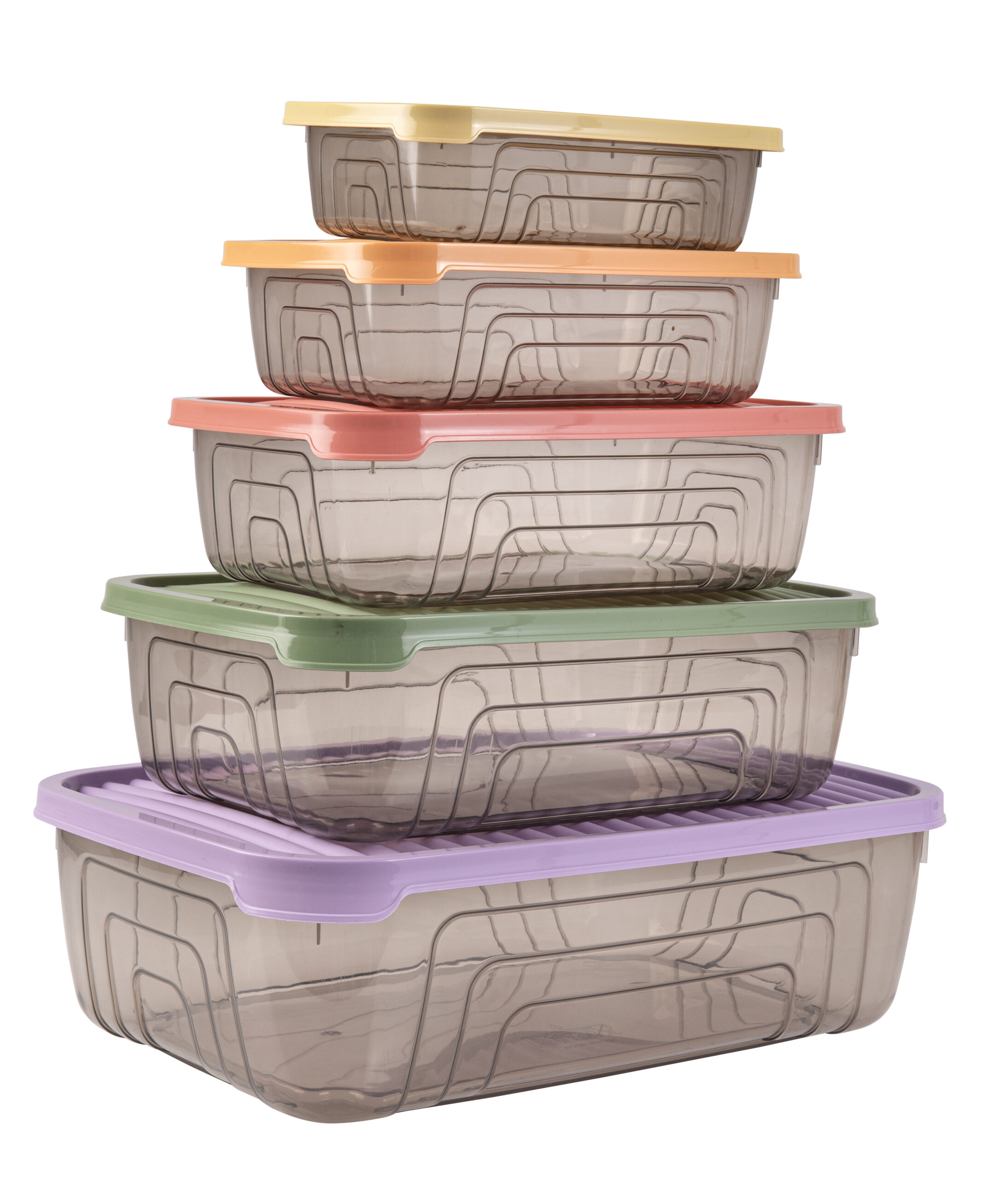5 Pcs Rectangular Storage Bowl Set-2025 Colours