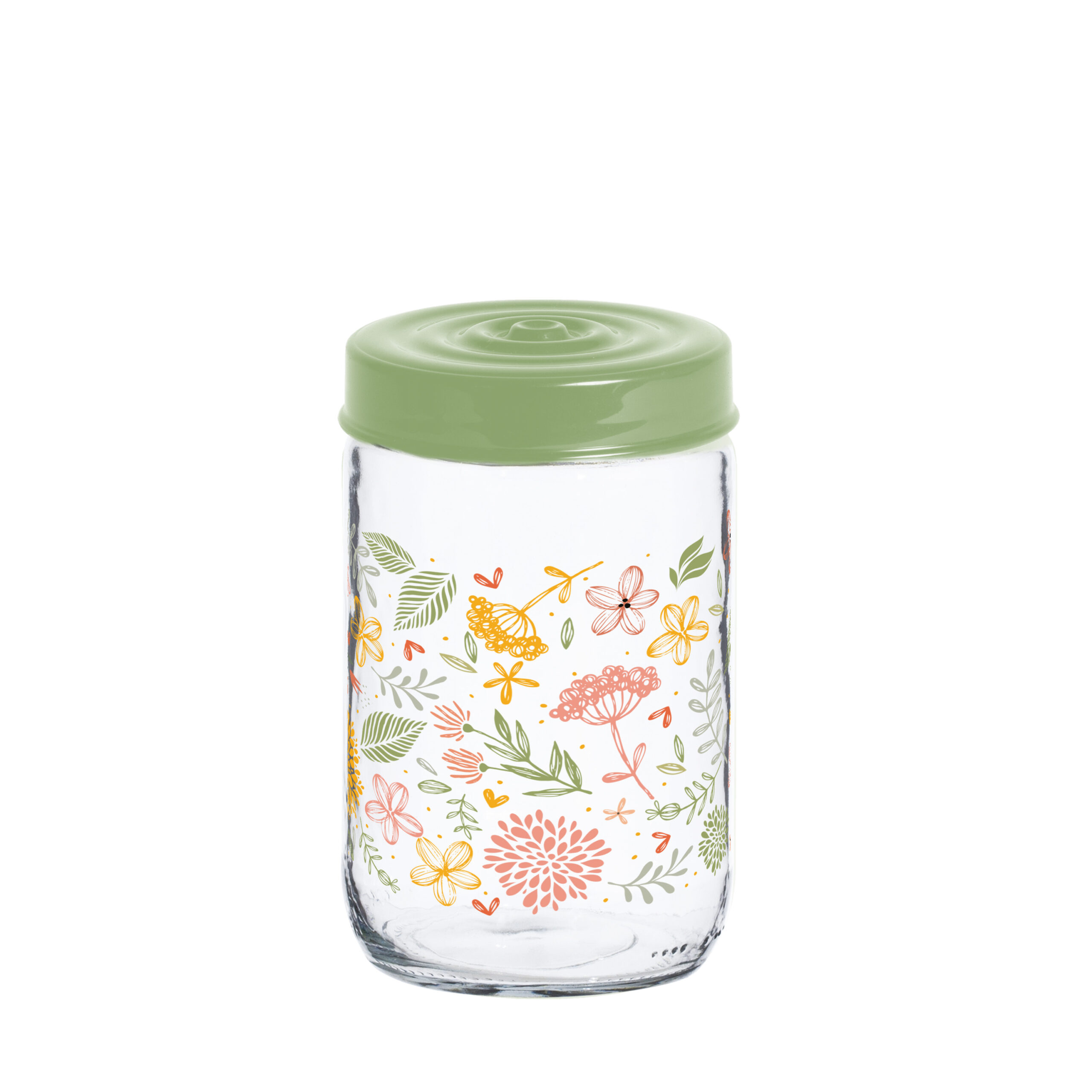 660 Ml Decorated Jar-Botanica