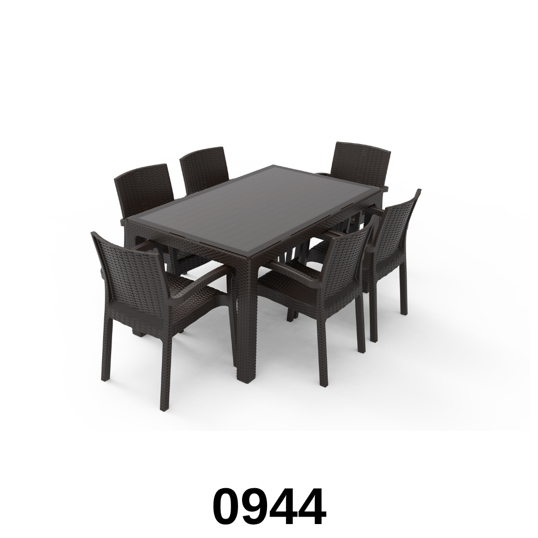 Plastik Table Set - 6 Chair