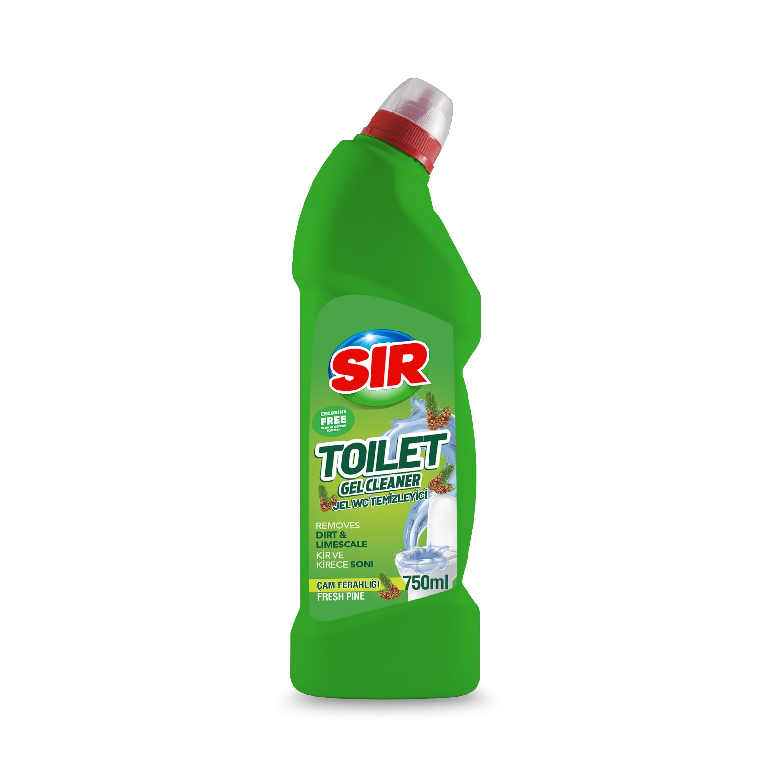 SIR WC GEL CLEANER - FRESH PINE 750ml ,CHLOR FREE