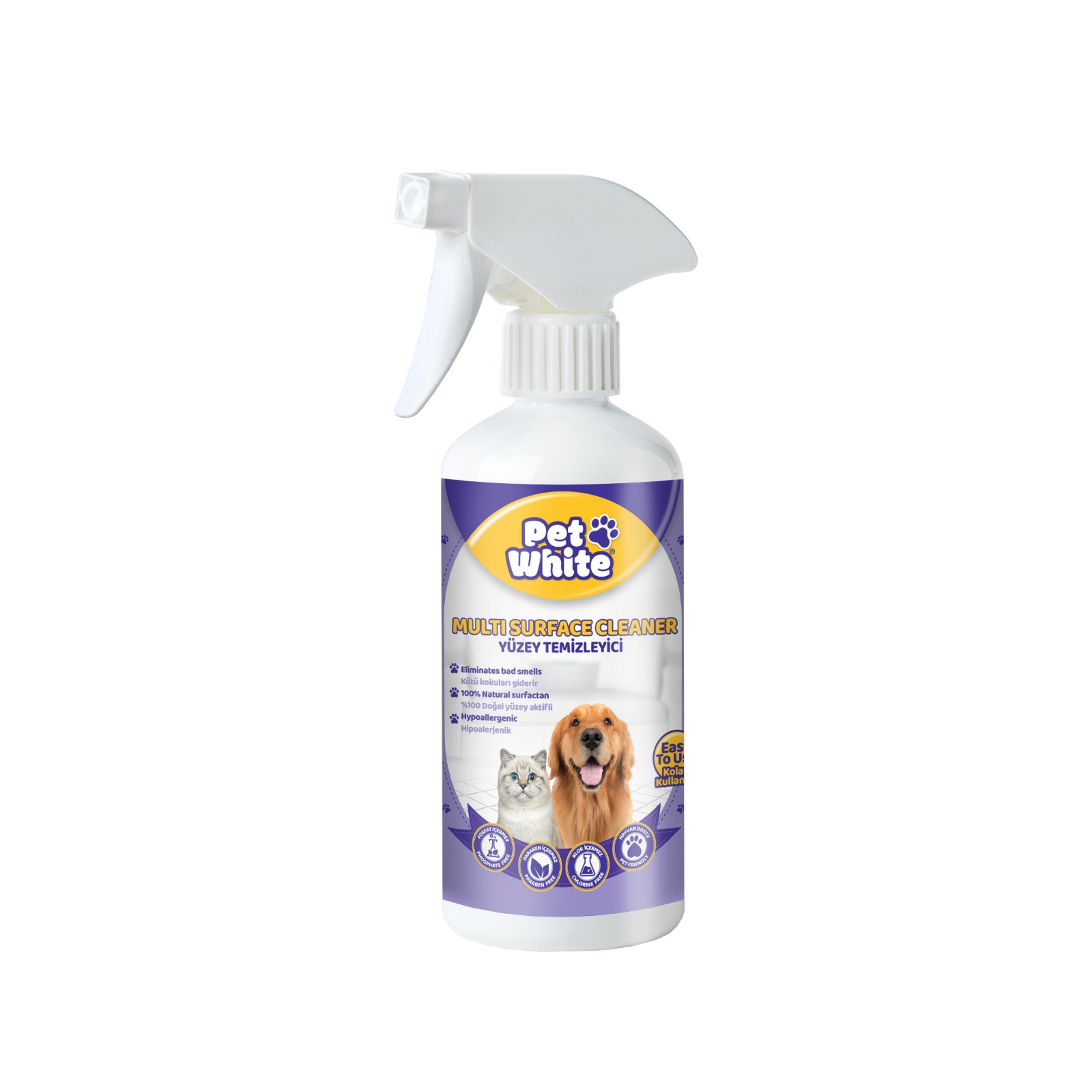 PET WHITE MULTI SURFACE CLEANER 500 ml.