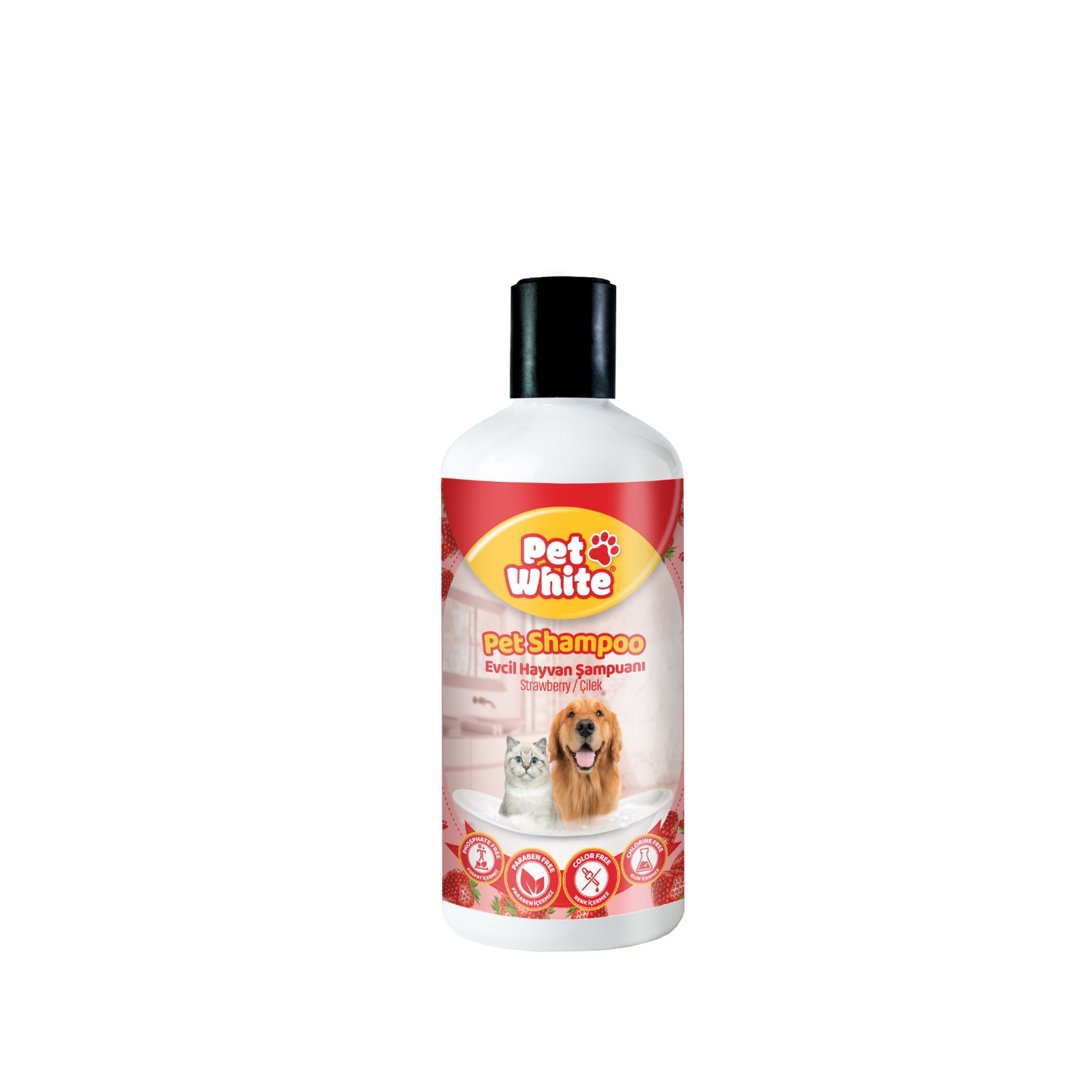 PET WHITE SHAMPOO STRAWBERRY (500 ml. * 12 PCS.)