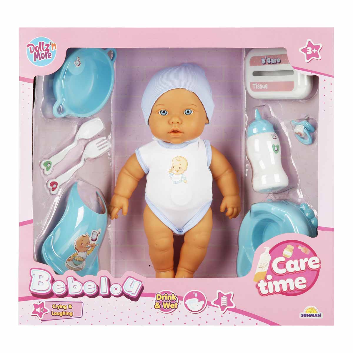Bebelou Care Time Cry & Laugh 2Ast.32Cm.