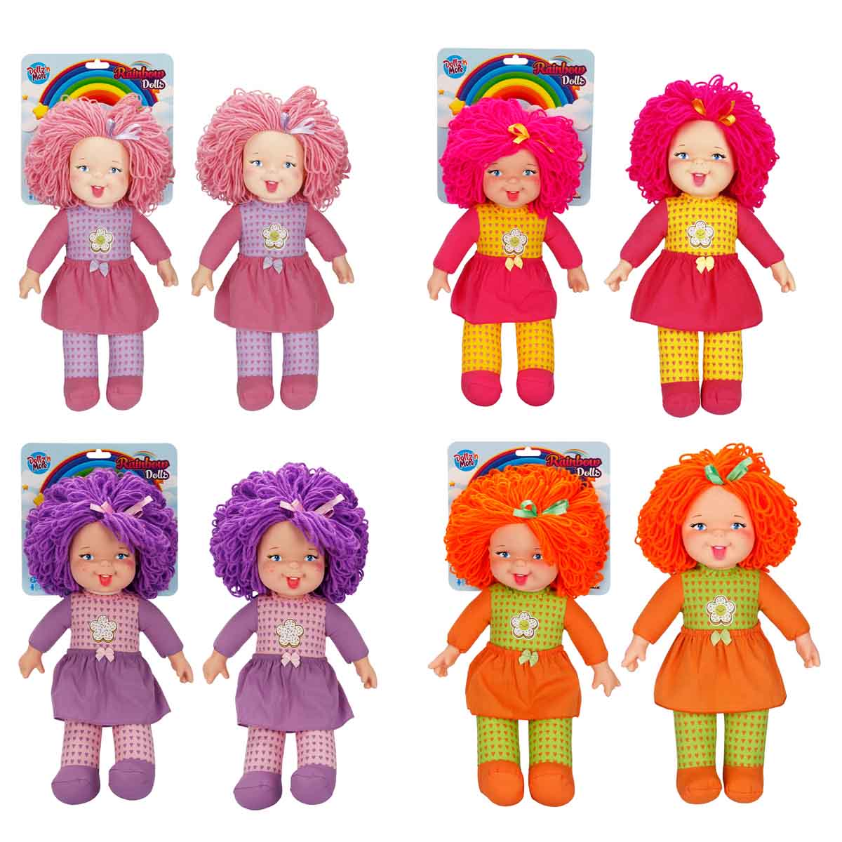 Rainbow Dolls 4Ast.45Cm.