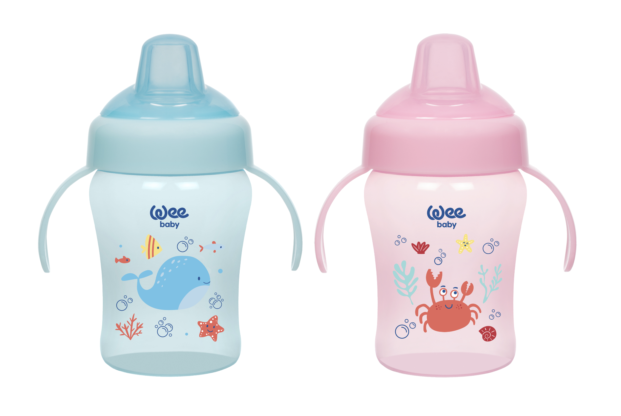 Colorful Non Spill Cup With Grip (240 Ml)